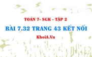 Bài 7.32 trang 43 Toán 7 Kết nối tri thức Tập 2